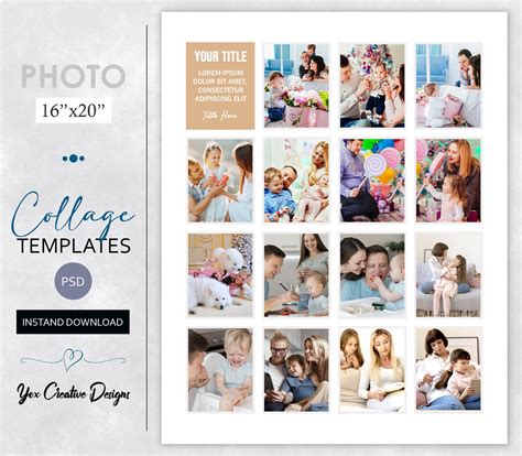 16x20 Collage Template